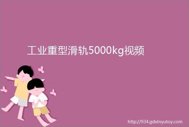 工业重型滑轨5000kg视频