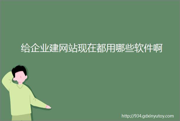 给企业建网站现在都用哪些软件啊